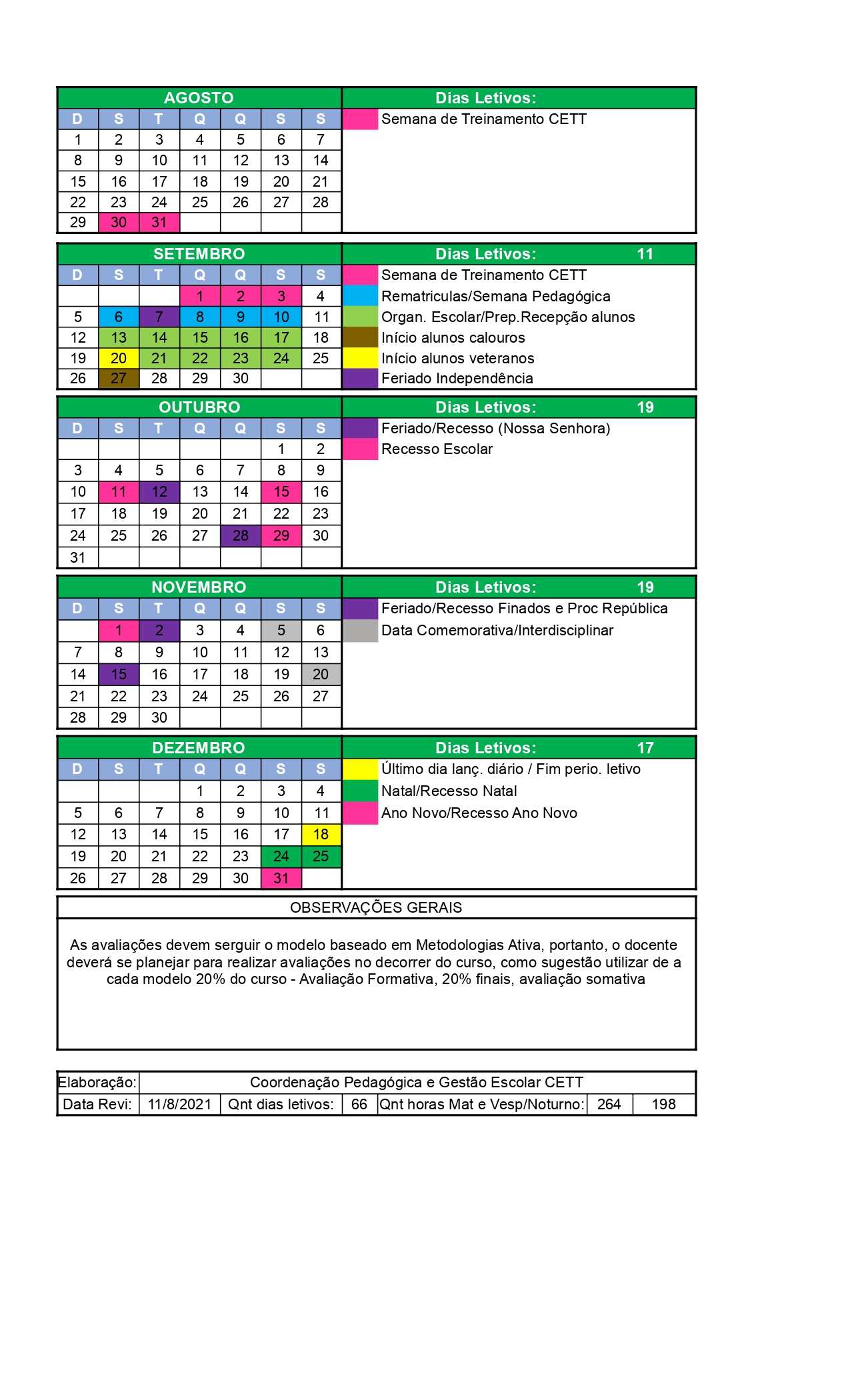 Calendário Escolar CETT.xlsx Calendário Academico 2021 2 page 0001